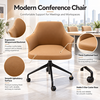 Chaise de bureau ergonomique pivotante moderne, réglable en hauteur, chaise de direction pour bureau, salle de réunion