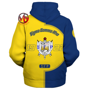 Sigma Gamma Rho Emblem 1922 Sérigraphie Divine Nine Sweats à capuche pour femmes Color Block Sorority Casual Automne Wear - Product Image 3
