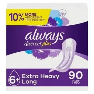Gran oferta: Toallas para incontinencia Always Discreet, absorción extra fuerte, longitud larga, 90 unidades - Product Image 3