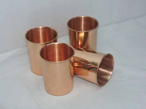 Verre à eau classique en cuivre pur, couvercle, utilisation sur table de cuisine, fait à la main, poli, étanche, compatible micro-ondes, écologique, jetable - Product Image 2