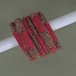 Conjunto de joyería india, brazalete de cristal CZ con diamantes de imitación clásicos, fabricante de joyería al por mayor india, conjunto de brazalete de boda para mujer - Product Image 2