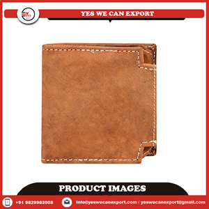 Billetera de cuero genuino personalizada de fábrica directa, billetera Original hecha a mano, billetera de cuero genuino real de calidad superior para la venta - Product Image 2