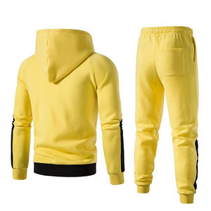 Hot Sale <b>Tracksuit</b> for Men Zipper up Slim Fit <b>Yellow</b> Color Street Wear Fitness <b>Tracksuits</b> With OME Service Made By Dikson Sports - Product Image 5