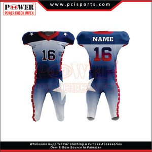 Camiseta deportiva personalizada roja de poliéster 100%, camiseta de fútbol nueva del equipo americano cosida, camisetas personalizadas baratas al por mayor - Product Image 2