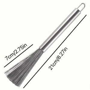 Eco-Friendly Stainless Steel Scrubber Kitchen Cleaning Brush <strong>Long</strong> <strong>Handle</strong> Multipurpose Sink Countertop <strong>Sponges</strong> Scouring Pads - Product Image 6