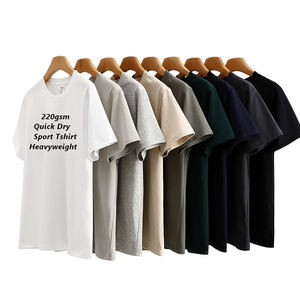 Camiseta unisex de gran tamaño 220g 100% algodón con estampado personalizado para hombre - Product Image 5