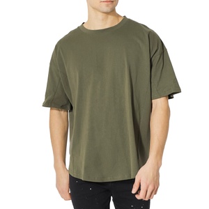 Qualité supérieure Boxy Fit OEM 100% coton t-shirt personnalisé bouffée impression Logo unisexe graphique à manches courtes t-shirts chemise pour hommes - Product Image 6