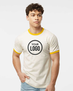 เสื้อยืดผ้าฝ้ายกันหดสำหรับผู้ชายเสื้อปรับแต่งโลโก้ได้ - Product Image 5