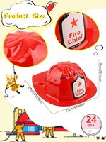 Chapeau de pompier en plastique pour enfants, accessoire de décoration de fête d'Halloween pour garçons et filles