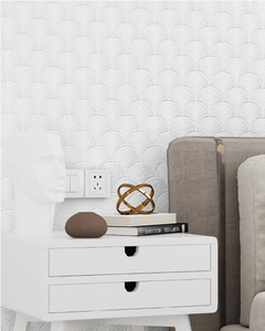 3d <strong>Shell</strong> Design Thick Foam White <strong>Wallpaper</strong> for Home Interior - Product Image 3