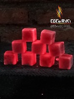 Briquettes de charbon de coco 100% naturelles, charbon de coco rouge classe B, cube, hexagone, doigt, rectangle, sans fumée, sans odeur, charbon noir