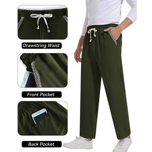 Conjunto Deportivo Informal Ligero de Algodón para Hombre, Conjunto de Joggers Personalizado con Pantalones Deportivos - Product Image 5