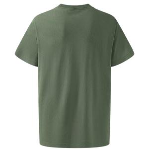 Camisetas de lujo desgastadas de algodón 100% para hombre, camisetas lavadas con ácido de gran tamaño con logotipo Vintage en blanco de alta calidad - Product Image 2