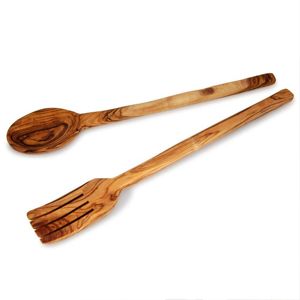 Juego de servicio de ensalada de madera de acacia Grado y tasa de fábrica de recubrimiento PVD - Product Image 6