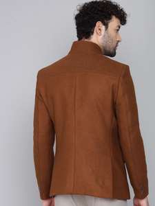 Veste tendance pour homme en tissu premium de couleur moutarde foncé, très vendue, pour l'automne et l'hiver, disponible au prix de gros - Product Image 3