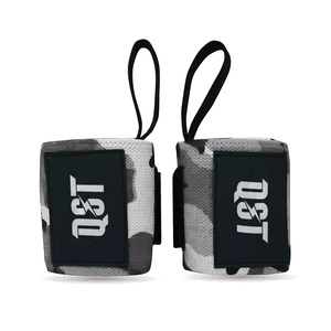 Weight Lifting Wrist Wraps Custom Logo <b>Hook</b> and Loop Closure Breathable Polyester & Cotton Fitness Gym Wraps for Unisex - Product Image 1