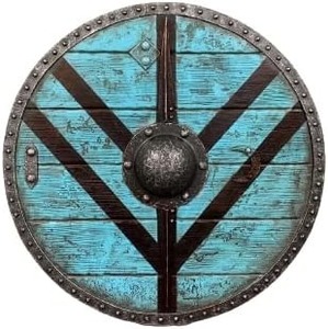 Bouclier en bois médiéval de 24 pouces de haute qualité fait à la main Style Viking Runes fer bordé pour Cosplay tenture murale décor à collectionner - Product Image 6
