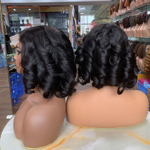 12 Inch 4x4 Lace Romance Curl <b>Wig</b>, Vietnamese Bob <b>Wig</b> Real Human Hair <b>Wig</b>, SDD Full Plump Hair, Glueless Wear - Product Image 3