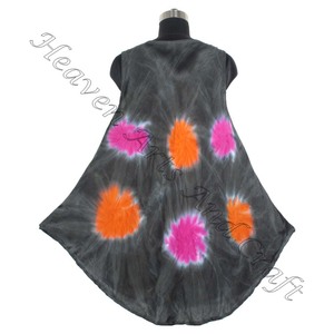 Haut moderne fait à la main épaule Maxi robe cravate teinture en vrac en gros robe de soirée chaude femmes parapluie robe cravate teinture Design coloré - Product Image 6