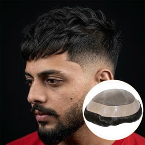 Prothèse Capillaire <span class=keywords><strong>Homme</strong></span> de Qualité Supérieure, Système de Remplacement Capillaire Durable avec Base Fine Mono et Contour Mono & NPU pour la Perte de <span class=keywords><strong>Cheveux</strong></span> - Product Image 1