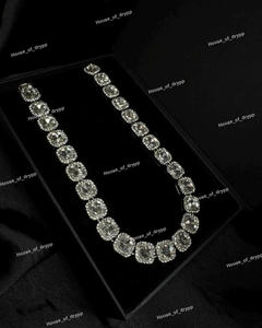 สร้อยคอแบบวงแหวนประดับเพชรโมอิสซาไนต์ทรงหรูหรา ดีไซน์แบบฮิปฮอป ทำจากเงินแท้ 925 สำหรับผู้ชายและผู้หญิง - Product Image 3