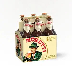 Made In Italy Birra Moretti Beer In Bottle 66 Cl-プレミアムイタリアンラガービール-24x330ml-4.6% ABV