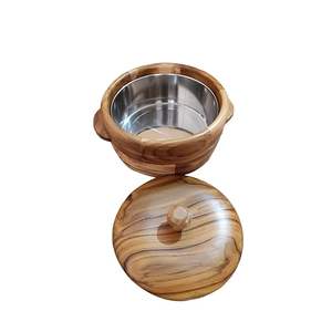 Olla de madera pulida para roti, ideal para el uso diario, almacenamiento en la cocina y presentación elegante de pan plano. Forma redonda de alta calidad en India. - Product Image 4