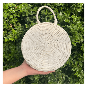 Panier suspendu en rotin tressé, panier mural en rotin naturel pour le rangement de la cuisine, l'affichage des fruits et l'accent décoratif, fabriqué au Vietnam - Product Image 3