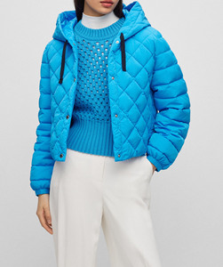 Veste d'hiver chaude en nylon manteaux respirants avec cordon de serrage et logo personnalisé prix bon marché - Product Image 1