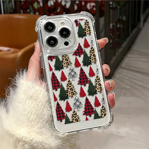 Funda transparente para teléfono móvil para iPhone 17 16 15 Pro Max, bolsillos de aire en las cuatro esquinas, elegantes fundas de teléfono estéticas navideñas - Product Image 5