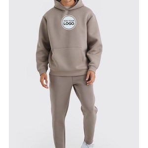 Jersey marrón personalizado recortado liso, Sudadera con capucha de gran tamaño para hombre, ropa de calle, sudaderas con capucha personalizadas para hombre, 100 algodón, peso pesado - Product Image 5