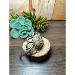 Navajo Handmade Boulder Turquoise & Sterling <b>Silver</b> Fashion <b>Cuff</b> <b>Bracelet</b> - Product Image 2