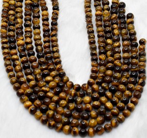 Populares Cuentas Redondas Lisas de Ojo de Tigre Amarillo de 8MM, Piedras Preciosas Naturales Sueltas al por Mayor - Product Image 4