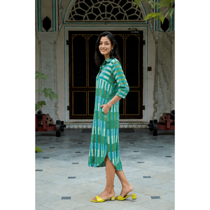 Robe chemise élégante en viscose à rayures cabana pour femmes |   Options respirantes pour le bureau, disponibles en grandes tailles - Product Image 2