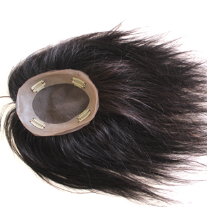 Belle topper de cheveux humains pour les femmes naturel brut attaché à la main cheveux humains os perruques droites femmes noires - Product Image 2