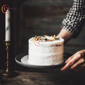 Plateau de service de table galvanisé de forme ronde fait à la main plateau de nourriture plaqué décoratif meilleurs plats et assiettes fournitures - Product Image 4