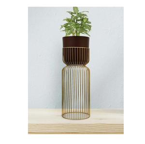 This airy wire <b>planter</b> design keeps plants balanced and brings an easy clean look for <b>indoor</b> garden use - Product Image 6