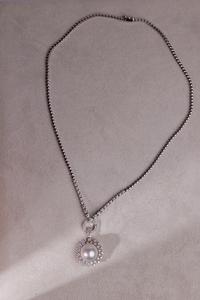 Sunlit Dreams Collier luxueux avec diamants et perles 18K/925S Collier élégant en plaqué or 18K - Product Image 4