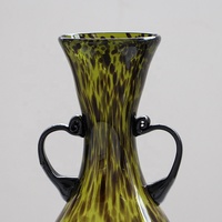 Vases en verre soufflé à la bouche Bixuan, motif écaille de tortue, avec poignée en boucle, vase de table, porte-fleurs, centre de table de mariage, décoration moderne pour la maison