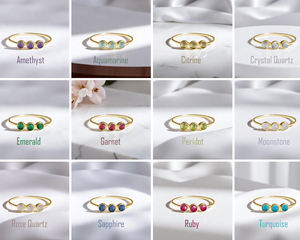 Nouvelle arrivée ronde à facettes aigue-marine pierre précieuse prix usine argent Sterling éternité or vermeil bague de commande en gros fabriqué en inde - Product Image 4