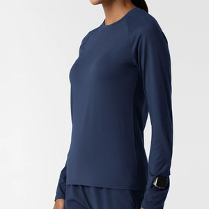 Scrub Stretch manga larga Mujer cálida enfermera debajo de la camiseta Scrub camiseta médica Lisa telas suaves para mujeres - Product Image 2