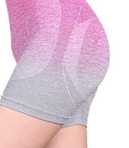 กางเกงขาสั้นออกกำลังกายเอวสูงไร้ตะเข็บสำหรับผู้หญิง ช่วยกระชับหน้าท้อง ยกกระชับสะโพก เหมาะสำหรับปั่นจักรยาน วิ่ง และฟิตเนส - Product Image 5