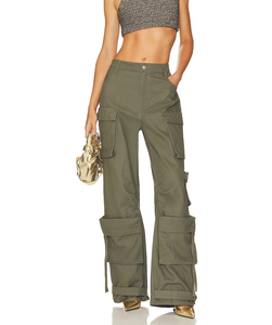 Lupin fieltro OEM Venta al por mayor Último diseño Mujeres Pantalones de carga de cintura alta de la mejor calidad con diseños personalizados pantalón de carga con estilo - Product Image 6