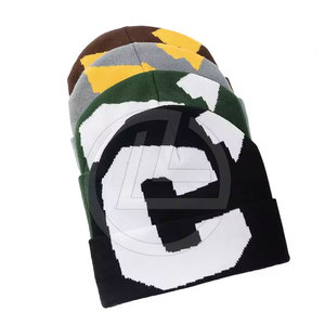 Bonnet 100 % laine léger, respirant et imperméable avec design minimaliste et imprimé lettres pour usage quotidien en hiver en extérieur - Product Image 3