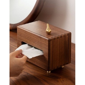 Caja de pañuelos de madera decorativa con diseño artístico perfecto para la organización de la Mesa de la cocina y la Oficina del Hogar Moderno - Product Image 5