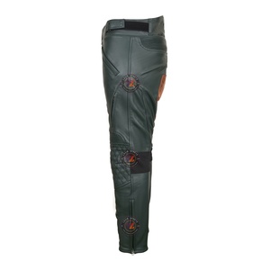 Pantalon de moto en cuir véritable de vachette vert foncé, résistant, de la marque Lazib Sports, pour hommes, motards de rue, pantalon de motard - Product Image 3
