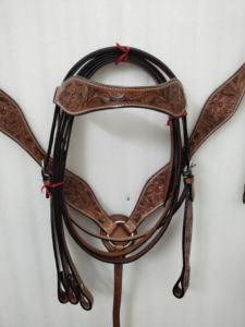 Haute qualité équitation équestre cuir Western Headstall & Breastplate disponible pour l'exportation mondiale de l'Inde .. - Product Image 5