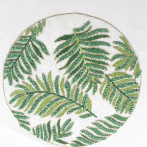 Mantel Individual de Satén Bordado con Cuentas para Comedor, Bodas, Hogar, Hoteles y Fiestas - Product Image 1