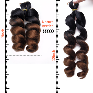 Extensions de cheveux synthétiques à la mode, tresses africaines, <span class=keywords><strong>coiffure</strong></span> pour femmes noires, vague lâche, boucles françaises, cheveux bouclés pour tresser - Product Image 4