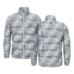 Chaqueta de Invierno Acolchada Ligera Impermeable Unisex con Cuello Alto, Chaqueta con Cremallera de Burbuja Impresa en 3D Personalizada - Product Image 3
